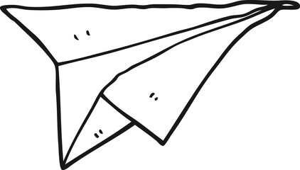 Fototapeta na wymiar cartoon paper airplane