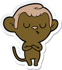 sticker of a cartoon monkey