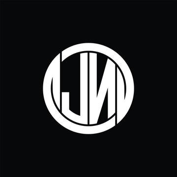 JN Logo monogram shield inside circle shape vector images design template