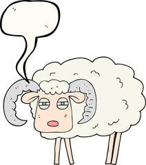 speech bubble cartoon ram