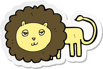 sticker of a cartoon lion