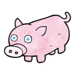 textured cartoon piglet
