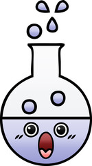 gradient shaded cartoon test tube