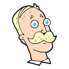 Obraz premium cartoon man with mustache