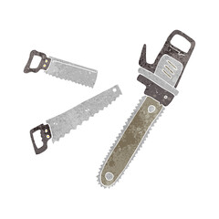 retro cartoon saws
