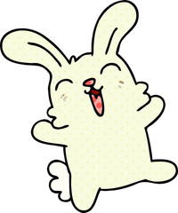 quirky comic book style cartoon rabbit