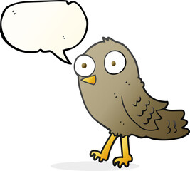 speech bubble cartoon bird