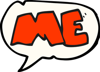 speech bubble cartoon ME symbol