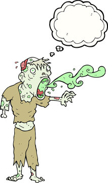 thought bubble cartoon gross zombie