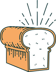 traditional tattoo style loaf of bread