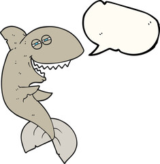 speech bubble cartoon laughing shark