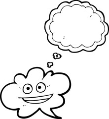 thought bubble cartoon cloud thought bubble with face