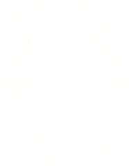 Happy Boy Chalk Drawing