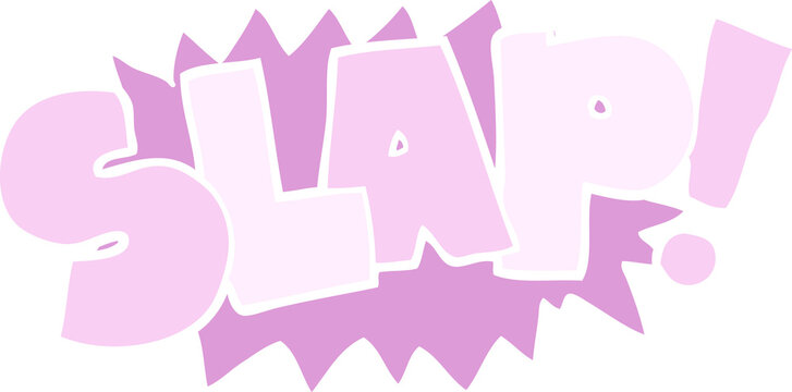 flat color illustration of a cartoon slap symbol