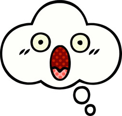 comic book style cartoon thought bubble