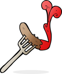 cartoon hotdog and ketchup