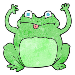 textured cartoon funny frog