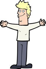 cartoon happy man