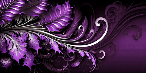 A Flowing stream of vibrant purple colors grace the canvas of this abstract wallpapers HD - generative ai.