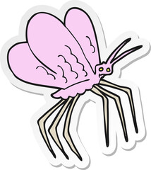 sticker of a cartoon butterfly