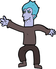 cartoon vampire man