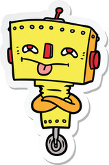 sticker of a cartoon robot