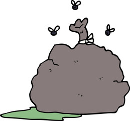 cartoon doodle bag of garbage