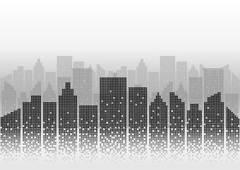 Building Background. Skyscraper. City building Background. Smart and Perspective Building. Cityscape. Metropolis City. Vector Illustration.