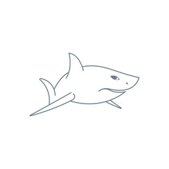 Shark illustration logo