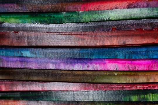 Colored epoxy resin blocks