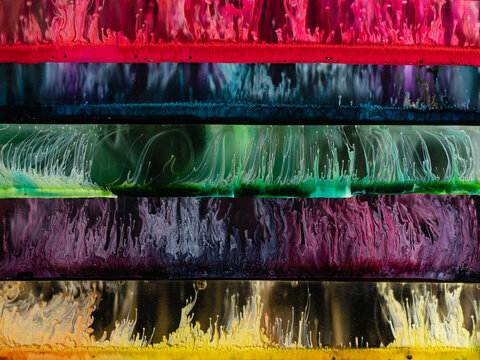 Colored epoxy resin blocks