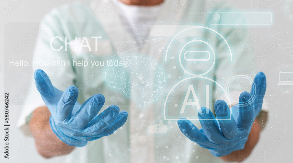 Poster artificial intelligence industry integration iot industrial business web computing concept. ai facto