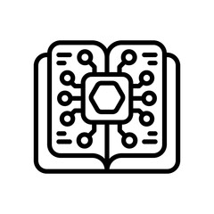 AI Knowledge icon in vector. Logotype