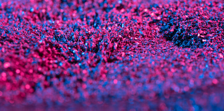 Ferrofluid illuminated with neon light