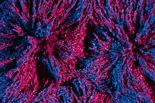 Ferrofluid illuminated with neon light