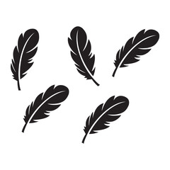 feather set icon symbol
