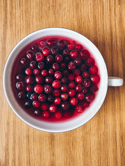 cranberries in a bowl
