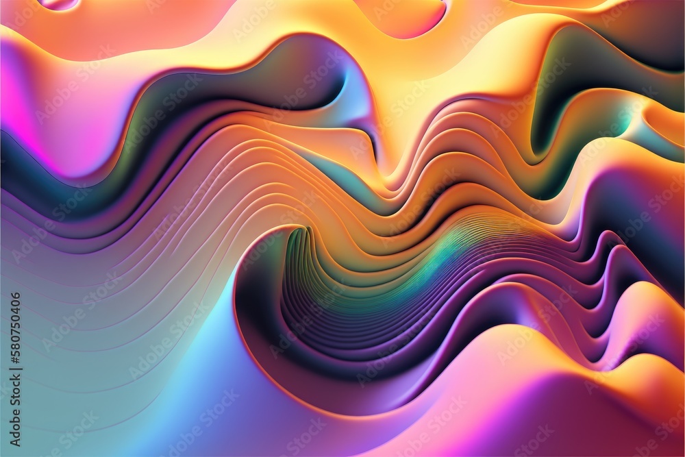 Poster abstract colorful background with smooth lines