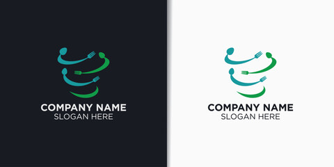 Vector simple food logo designs template, restaurant logo symbol logo symbol icon