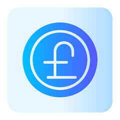 Obraz premium pound sterling gradient icon
