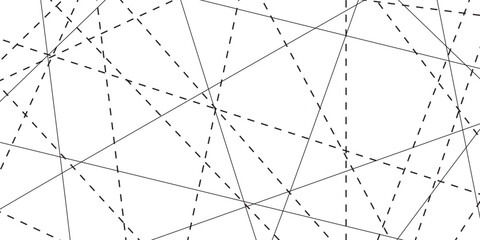 Black and white abstract random chaotic drops liens background. Geometric lines with banner design background.