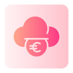 cloud computing gradient icon