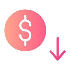 dollar gradient icon