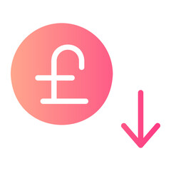 Fototapeta premium pound gradient icon