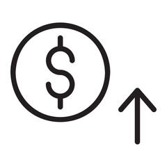 Obraz premium dollar glyph icon