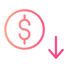 dollar gradient icon