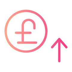 pound sterling gradient icon