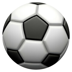 3d soccer ball or football isolated on white background. AI generative.