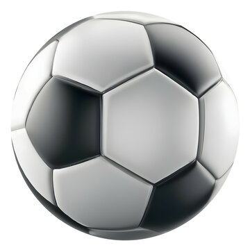 3d soccer ball or football isolated on white background. AI generative.