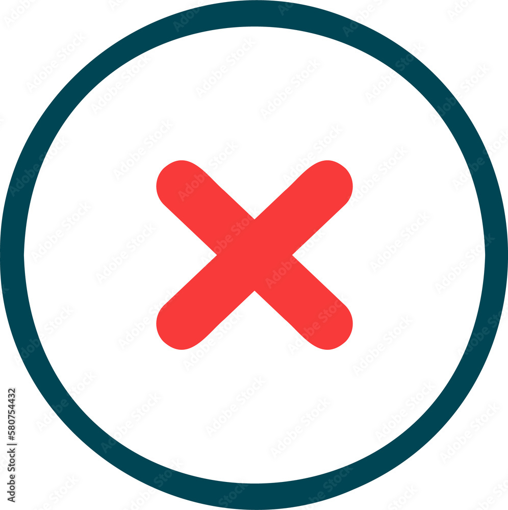 Poster checkmark and check icon. approve or deny line art for apps and websites and ui ux.